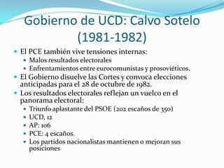 La España actual (I): La Transición y la Constitución de 1978
