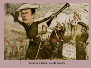 Caricatura del movimiento carlista.
 