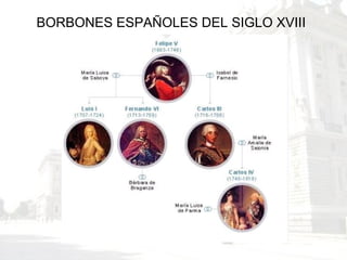 BORBONES ESPAÑOLES DEL SIGLO XVIII
 