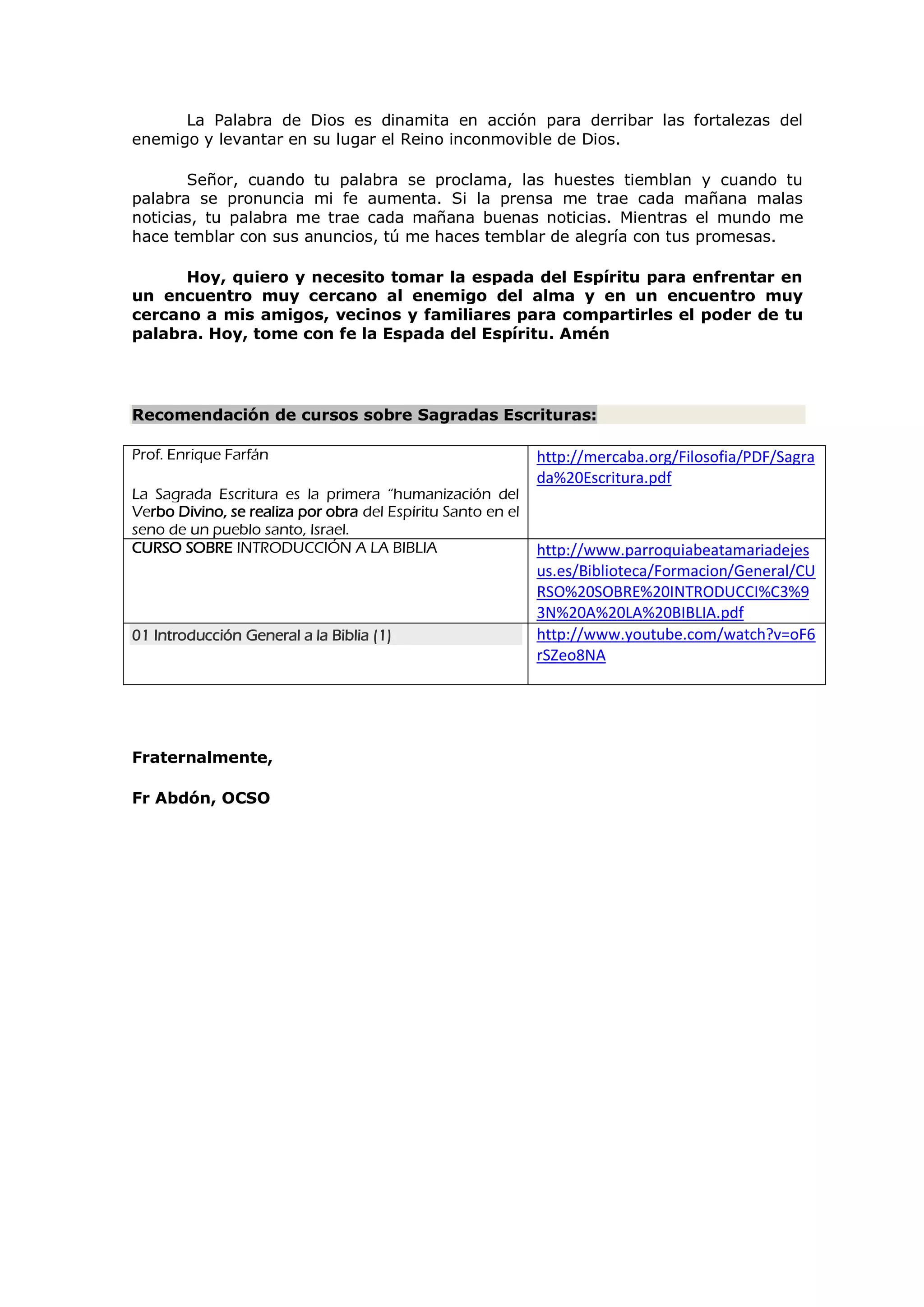 La espada del espiritu es la palabra de dios | PDF | Christianity ...
