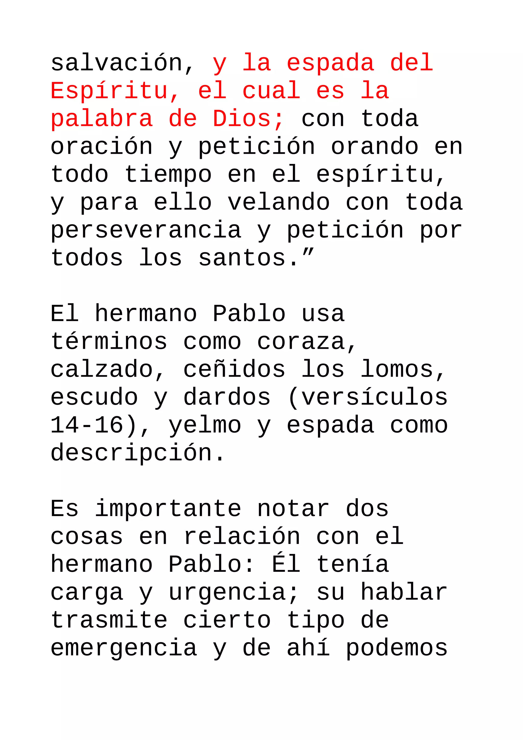 La espada del espiritu q es la palabra de dios | PDF