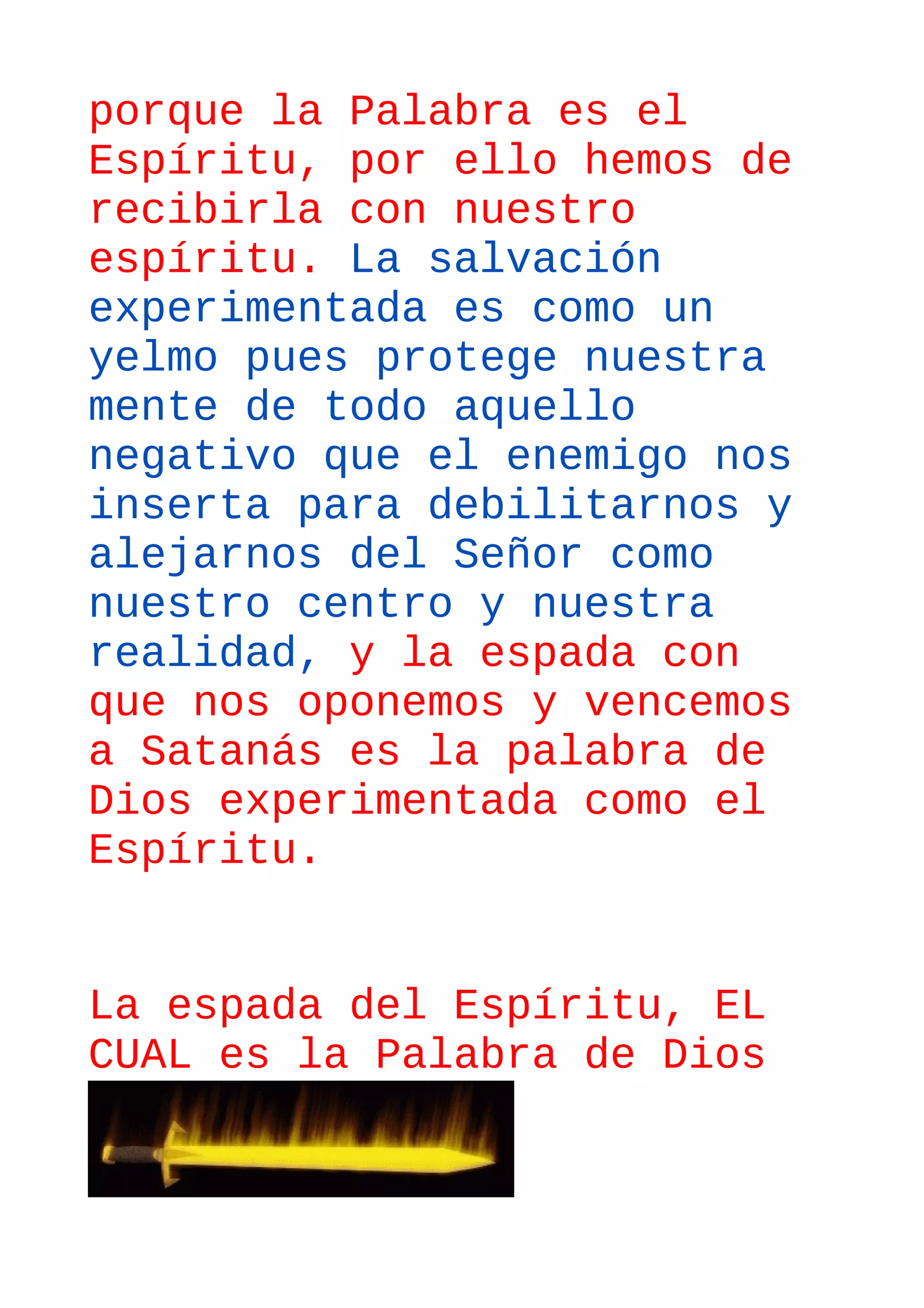 La espada del espiritu q es la palabra de dios | PDF