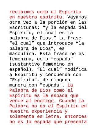 La espada del espiritu q es la palabra de dios | ODT