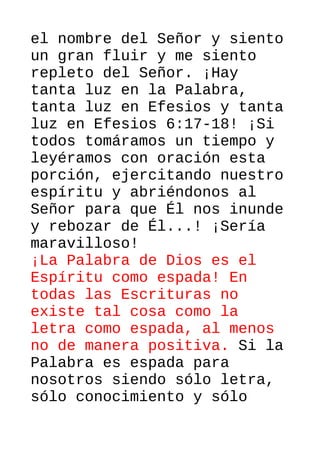 La espada del espiritu q es la palabra de dios | ODT