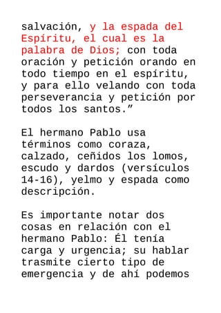 La espada del espiritu q es la palabra de dios | ODT