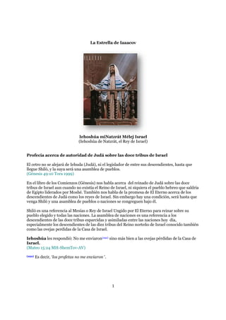 La Estrella de Iaaacov




                                 Iehoshúa miNatzrát Mélej Israel
                              ...