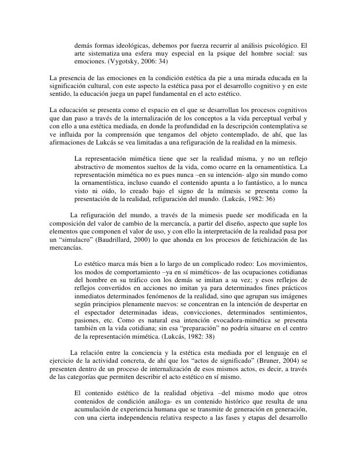 La estética en la sociedad contemporánea