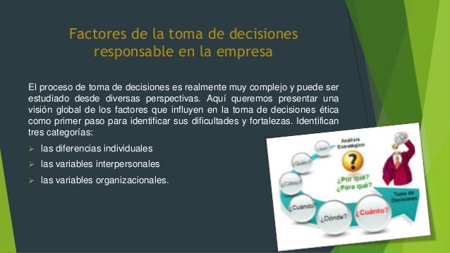 La etica en la toma de decisiones