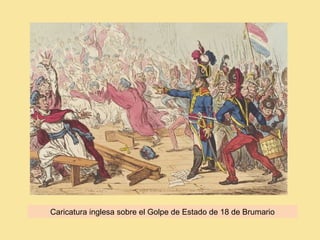 Caricatura inglesa sobre el Golpe de Estado de 18 de Brumario
 