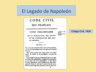 El Legado de Napoleón
Código Civil, 1804
 