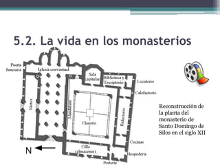 5.2. La vida en los monasterios




                         Reconstrucción de
                         la planta del
                         monasterio de
                         Santo Domingo de
                         Silos en el siglo XII
 