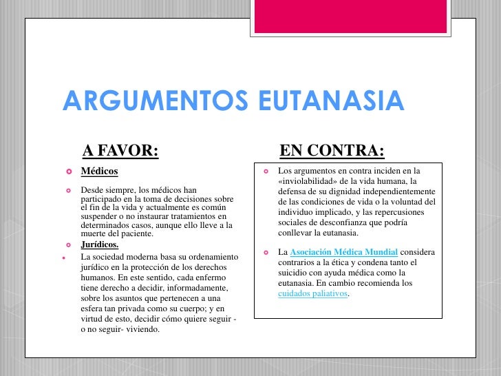 La eutanasia