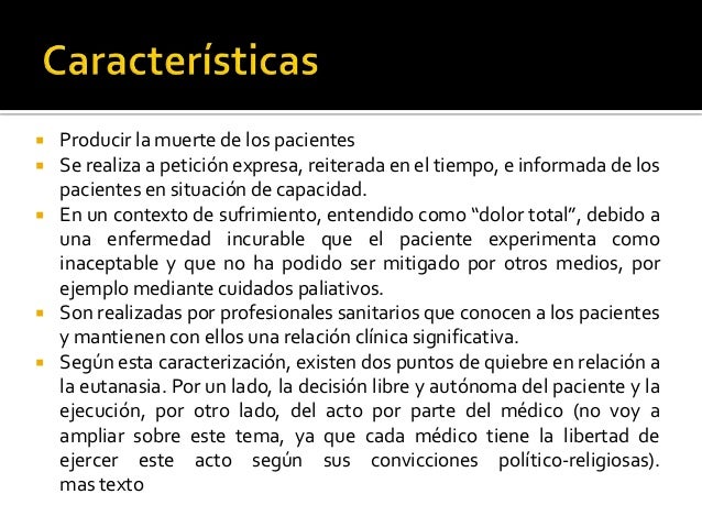 Resultado de imagen para caracteristicas de la eutanasia