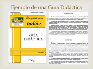 Ejemplo de una Guía Didáctica