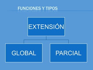 FUNCIONES Y TIPOS



     EXTENSIÓN



GLOBAL           PARCIAL
 