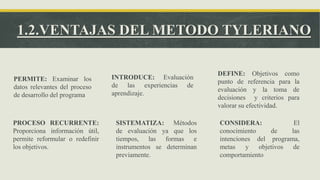 LA EVALUACIÓN ORIENTADA HACIA LOS OBJETIVOS: LA TRADICIÓN TYLERIANA | PPTX