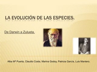 LA EVOLUCIÓN DE LAS ESPECIES.

De Darwin a Zulueta.




  Alba Mª Puerta, Claudio Costa, Marina Godoy, Patricia García, Luis Mantero.
 