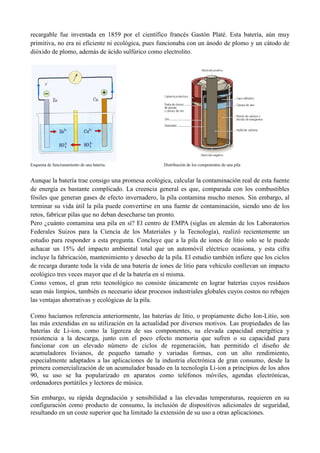 La evolución de la tecnología. baterias recargables