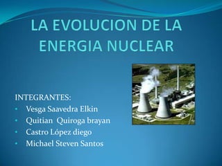 INTEGRANTES:
• Vesga Saavedra Elkin
• Quitian Quiroga brayan
• Castro López diego
• Michael Steven Santos
 