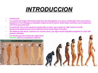 La evolucion del hombre etc... | PPT