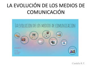 LA EVOLUCIÓN DE LOS MEDIOS DE
COMUNICACIÓN
Candela R.T.
 