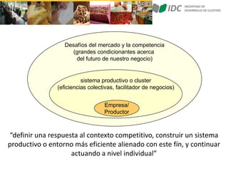 La experiencia prosap en iniciativas de desarrollo de clusters