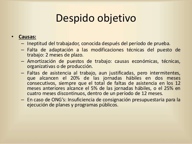 La extinción del contrato de trabajo
