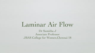 Laminar Air Flow
Dr Sumitha
 