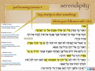 Hebrew Bible as Data: Laboratory, Sharing, Lessons