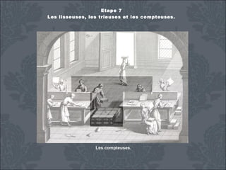 Etape 7
Les lisseuses, les trieuses et les compteuses.

Les compteuses.

 