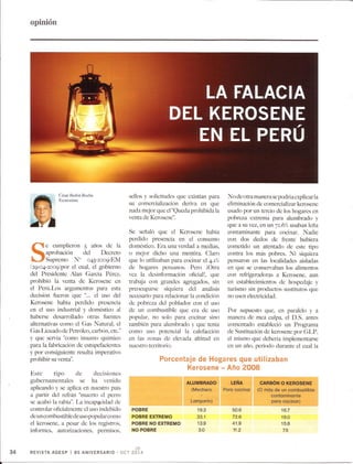 La falacia del kerosene en el perú   oct 2014
