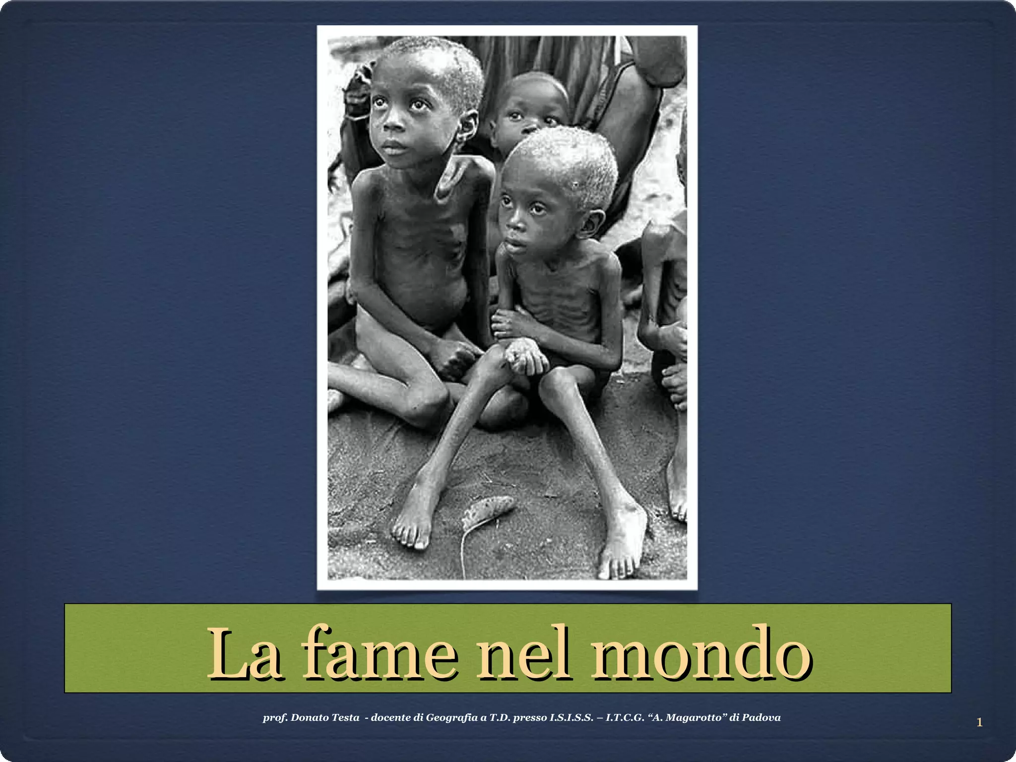 La fame nel mondo | PPT