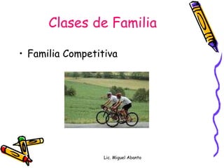 Clases de Familia Familia Competitiva Lic. Miguel Abanto 