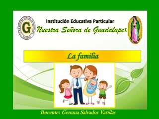 La familia
Docente: Gemma Salvador Varillas
 