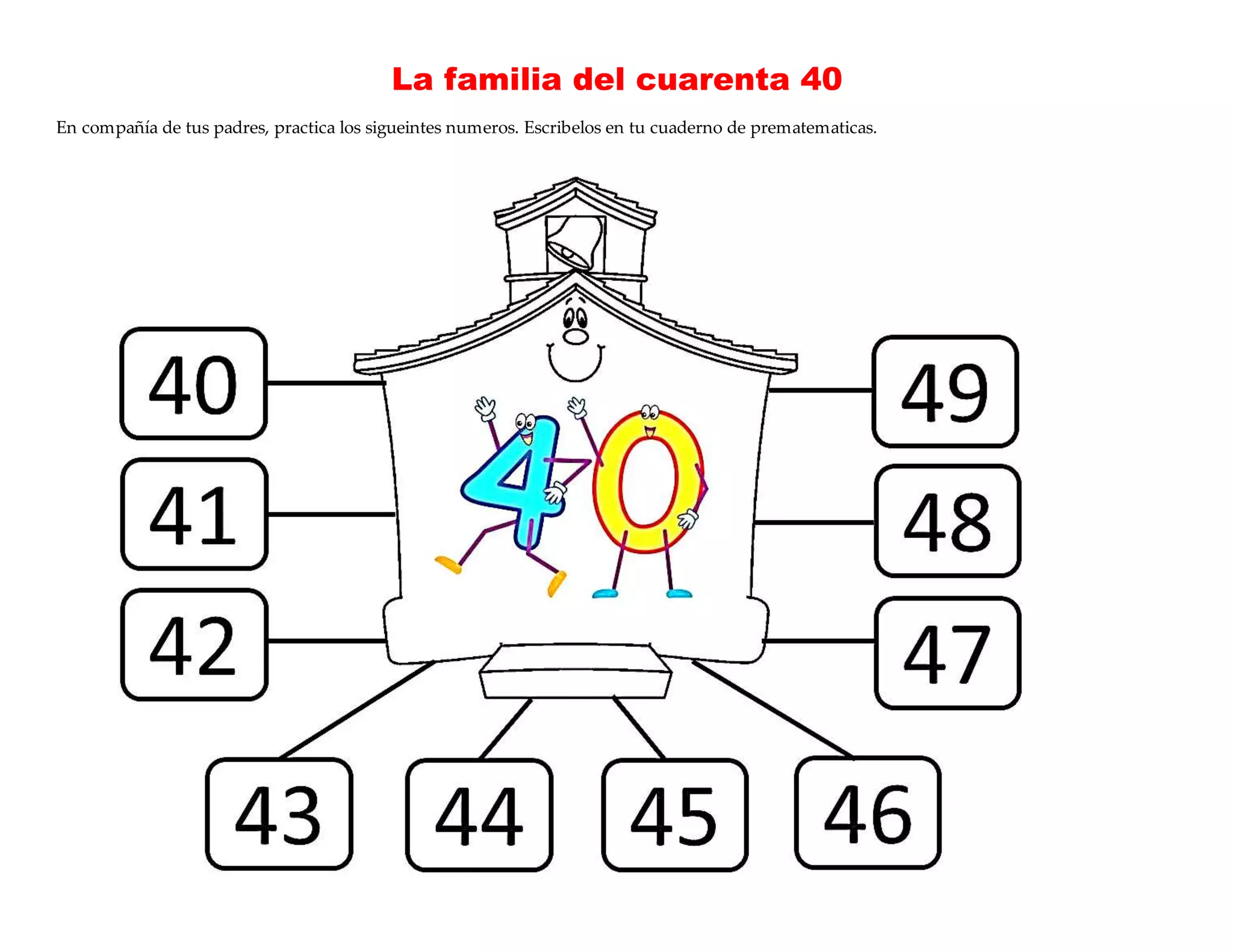 Hojas De Trabajo Del Número 40