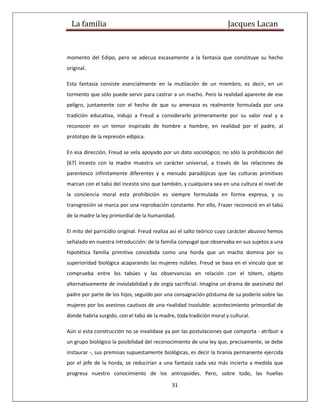 La familia de lacan