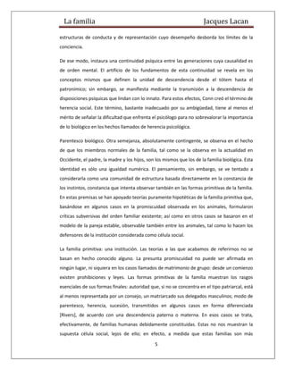 La familia de lacan