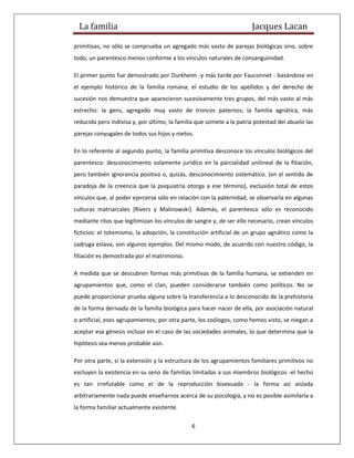 La familia de lacan