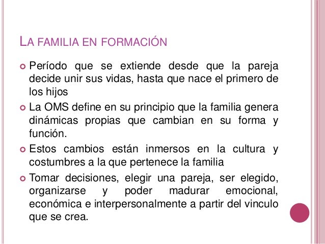 La familia en formación