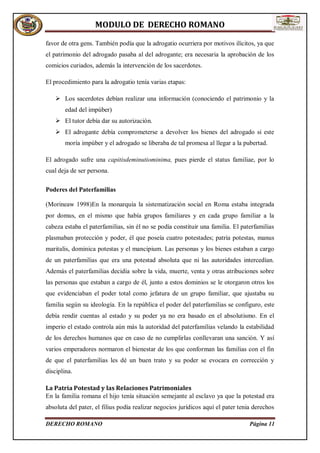La familia en la legislacion romana | PDF