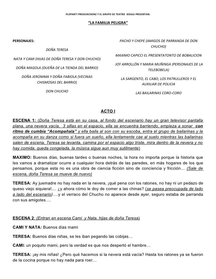 La familiapeligra libreto