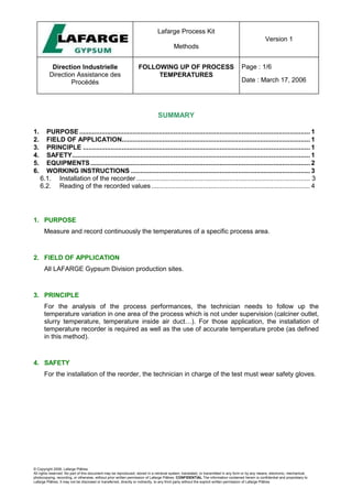Lafarge Process Temperature Monitoring | PDF