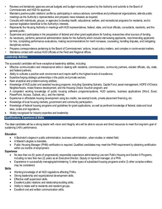 Lafayette Housing Authority Executive DirectorPD