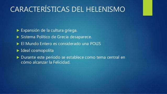 Etapas de la Filosofía y el Periodo Helenístico