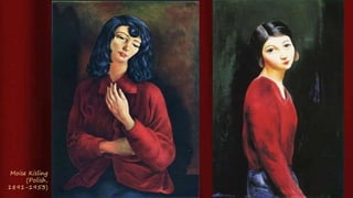 Moise
Kisling
(Polish,
1891-1953)
Portrait
with
a
collar
1938
Portrait
of
a
lady
 