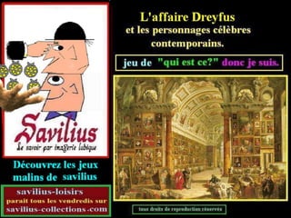 Jeu L'affaire Dreyfus et ses contemporains