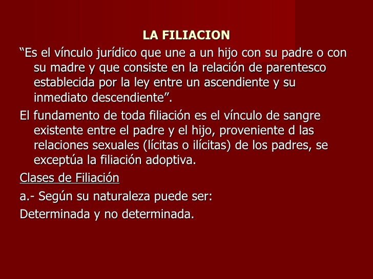 La Filiacion