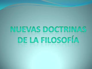 Nuevas doctrinas de la filosofía 