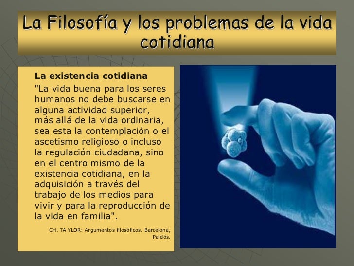 La filosofía y los problemas de la vida cotidiana