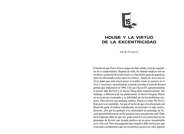 La filosofia de house